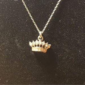 COPY - Juicy Couture necklace with crown pendant, Swarovski Crystals vintage